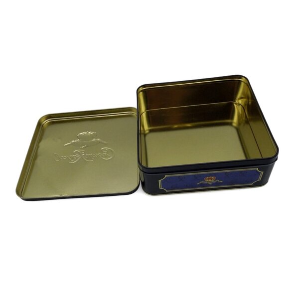 CROWN ROYAL Canadian Whisky Square Tin Box Barware Decor Vintage - Picture 6 of 8